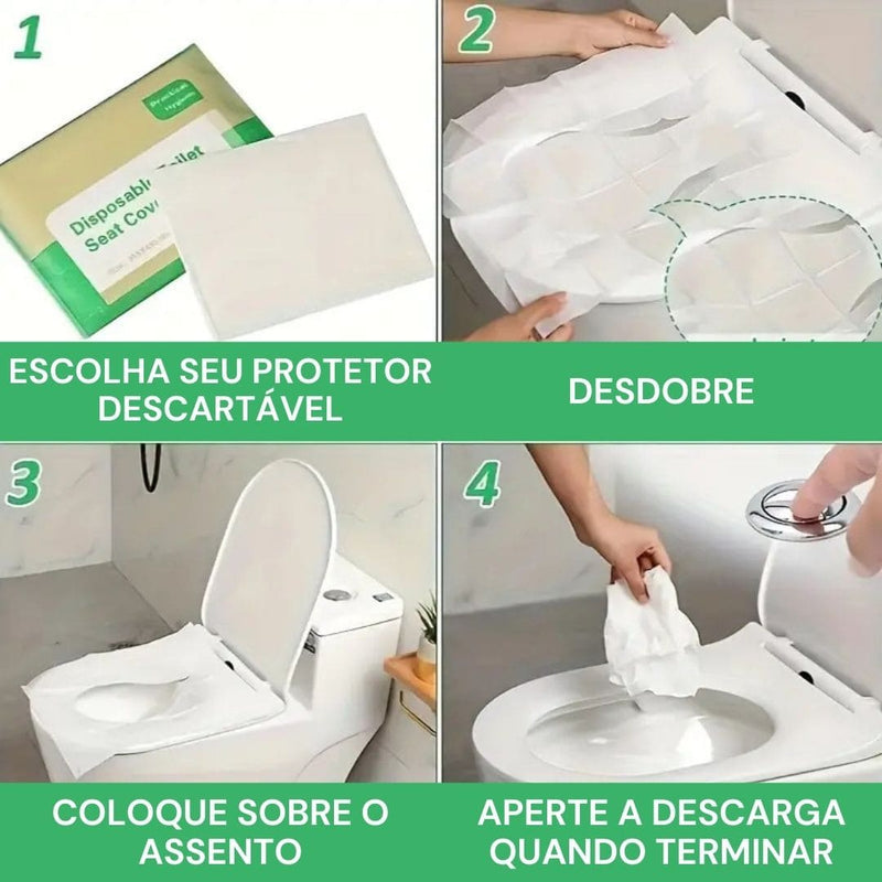 Protetor Higiênico Descartável para Vaso Sanitário