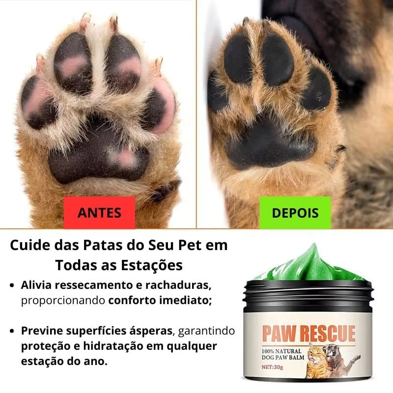 Balm Pata Saudável (Paw Rescue) - Hidratação e proteção para patas de Cães e Gatos